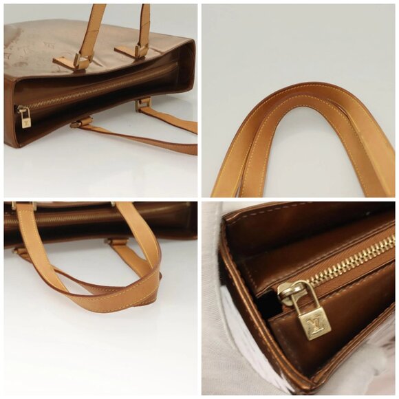 LOUIS VUITTON Monogram Vernis Columbus Tote Bag Bronze M91134 LV Auth BA3836 - Picture 16 of 16